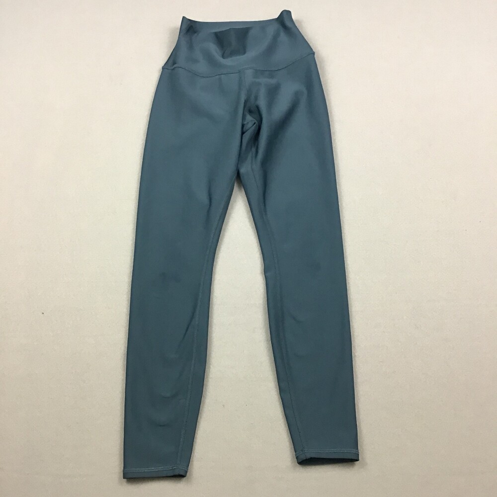 Alo Pants Women XXS Blue Solid High-Rise Legging Yoga Wicking Compression *